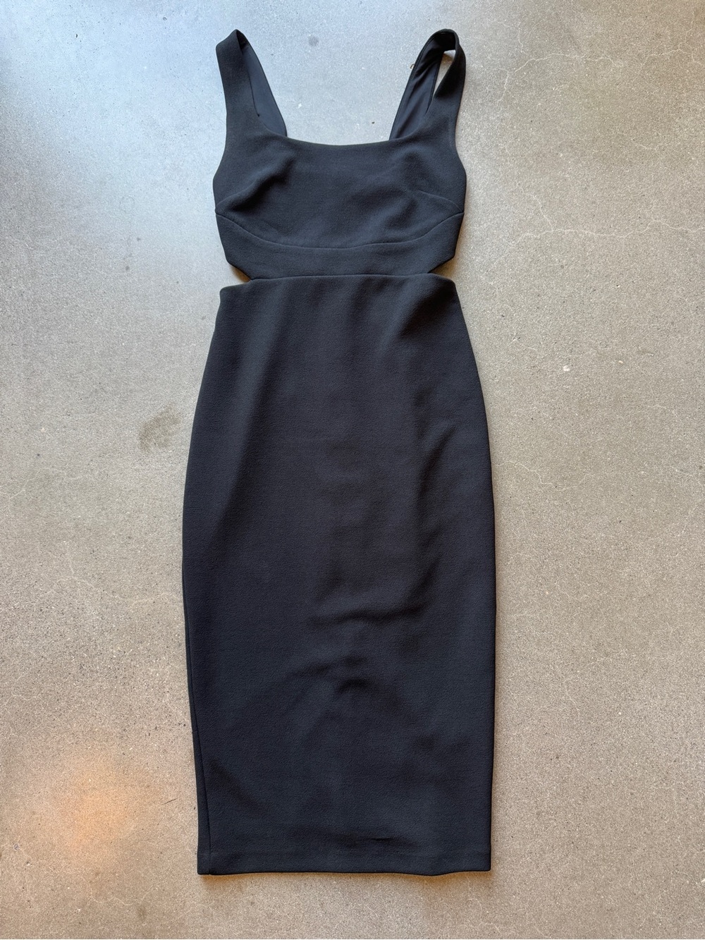 Express Black Cutout Midi Dress